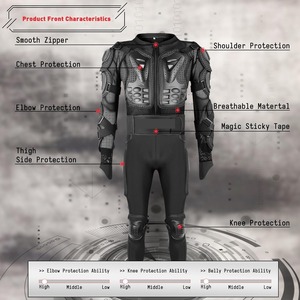 Conjunto de chaqueta y pantalones de montar en bicicleta de motor de talla grande impermeable para exteriores para hombres, traje de carreras antibacteriano transpirable - Product Image 2
