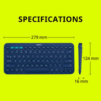 Clavier ergonomique russe personnalisé pour PC et mobile pour Logitech K380 pour le bureau et les jeux Connectivité sans fil BT avec ordinateur portable iPad Ta