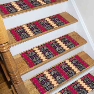 Tapis imprimé aztèque - Motif ethnique, fleurs, design moderne, tapis fin non tissé - Product Image 4