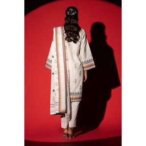 Traje de 3 Piezas para Mujer, Estampado en Bloques, Cambric, KJP-43018 - Product Image 5