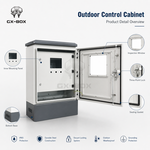 Quadro Elettrico Esterno Impermeabile in Acciaio Inossidabile con Vetro - Armadio di Distribuzione e Controllo in Metallo - Product Image 2