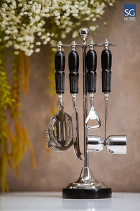 Juego de herramientas de barra plateada con logotipo personalizado Juego de herramientas de metal personalizado con logotipo personalizado - Product Image 2