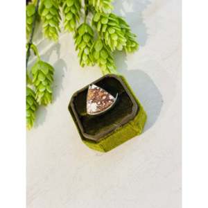 Bague style Southwest avec cheval sauvage et argent sterling, sertie de pierre naturelle et monture en or rose, taille 7.75, idéale pour un cadeau - Product Image 3