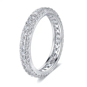 925แหวนพลอยสีขาวทำด้วยมือทำด้วยมือสีเงินแท้925มีดีไซน์ที่ดีที่สุดของขวัญแต่งงานเครื่องประดับคุณภาพดี - Product Image 1