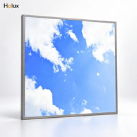 Panneau lumineux LED ciel bleu artificiel 595x595 40W 4000lm ENEC, montage en surface ou suspendu, pour bureau et commerce