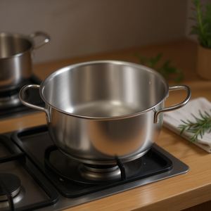 Cacerola de Acero Inoxidable con Base Incluida, Cromado Pulido 155 22 (22 cm) de Metalsomma - Product Image 3