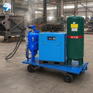 Pot portatif de sablage à eau sans poussière avec compresseur d'air électrique Équipement complet de sablage sans poussière - Product Image 3
