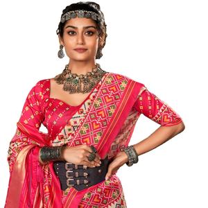 Fabzone's Traditional <b>Indian</b> & <b>Pakistani</b> <b>Clothing</b> Bandhan Patola Saree for Women - Product Image 1