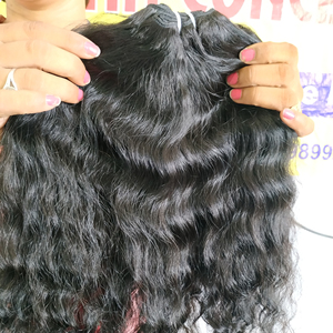 Extensiones de cabello humano virgen natural 100% sin procesar de 8-36 pulgadas de largo ondulado de colores naturales de templo indio - Product Image 5