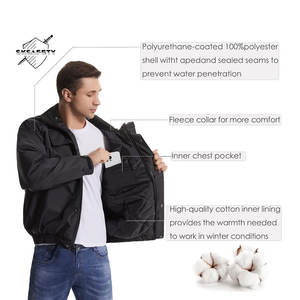 Meilleures ventes en ligne Veste de sécurité de travail imperméable à bas quantité minimale de commande Veste de protection de sécurité chaude et coupe-vent de haute qualité - Product Image 4