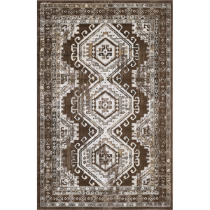Alfombra Turca de Lujo Hecha a Máquina Palmira 32x35 16 Gris Marrón Premium para Sala de Estar del Fabricante de Gaziantep - Product Image 1