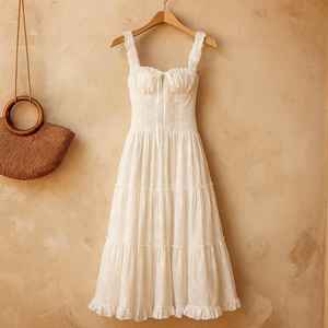 Robe longue corset brodée florale blanche, tenue de soirée élégante, robe de soirée, vêtements de cérémonie pour femmes - Product Image 1