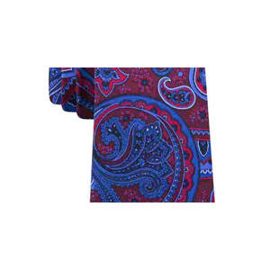 Cravatta da uomo Tommy Hilfiger Nightfall in seta paisley rosso scuro, taglia normale - Product Image 2
