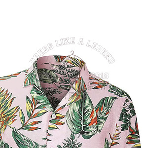 FANTASY WEAR 2026 Nouveauté en gros Chemisier homme pas cher à imprimé floral, coupe ajustée, épaules dénudées, avec design et logo personnalisés - Product Image 3