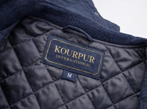 <b>Mens</b> <b>Navy</b> Blue <b>Quilted</b> <b>Jacket</b> Lightweight Winter Puffer Coat for Workwear Outerwear Snap Button Front Diamond <b>Quilted</b> Design - Product Image 5