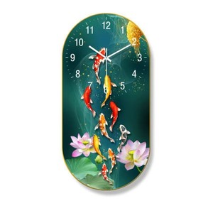 Elementi di lusso moderni orologi da stampa creativi in porcellana di cristallo ovale sala ristorante decorativo da parete per la casa <span class=keywords><strong>arte</strong></span> orologio da parete - Product Image 5