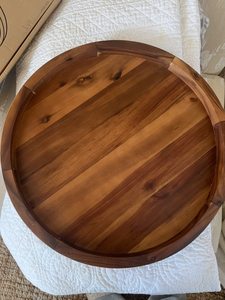 Gabinete giratorio <span class=keywords><strong>Lazy</strong></span> <span class=keywords><strong>Susan</strong></span> de madera de acacia de 10 pulgadas con herrajes de rodamiento de plástico, organizador de alimentos y especias, tarros de almacenamiento - Product Image 2