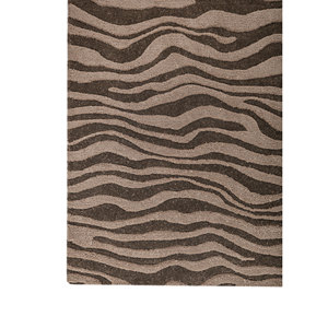 Wild Wanderlust Beige Brown Handmade Acrylic Rug 10mm Plush Top-28964 for Home <b>Bedroom</b> Hallway Featuring Animal <b>Print</b> Design - Product Image 4