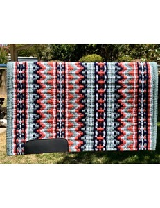 Couverture de selle occidentale en laine la plus fine de haute qualité faite à la main tapis d'équitation couverture équestre Durable pour spectacle de rodéo - Product Image 1