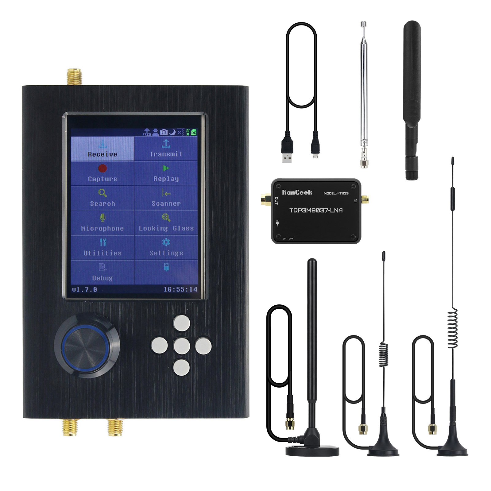 R9 V2.0.1 SDRラジオ受信機・送信機 1MHz-6GHz ポータパックH2付き