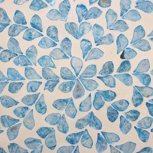 Plateau de service ovale en nacre écologique fait à la main avec incrustation de coquillages bleus en rotin, décoratif, en vrac, pour la cuisine, la table à manger - Product Image 6