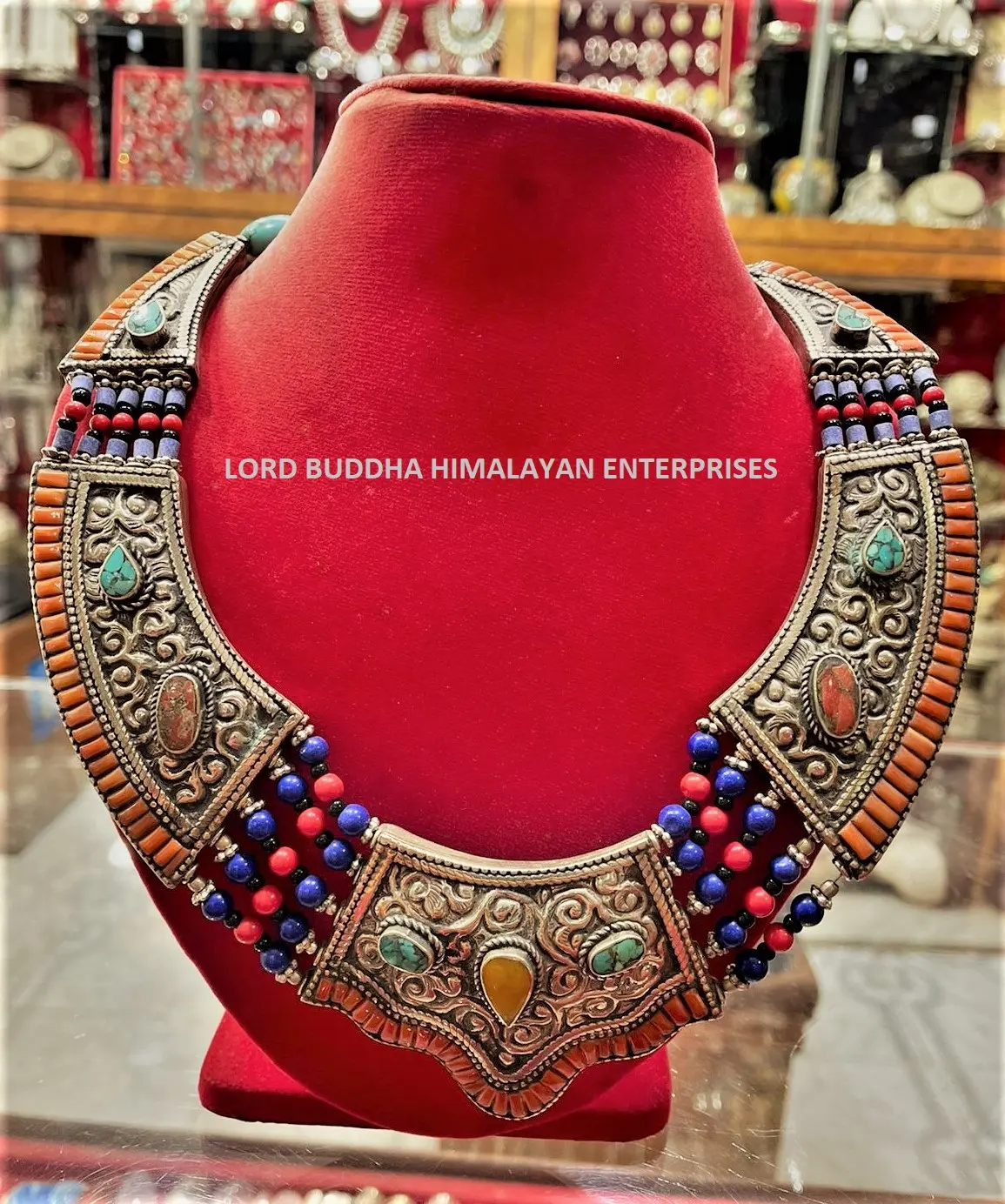 Perhiasan Kalung Perak Sterling Buatan Nepal