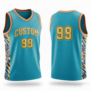 เสื้อบาสเก็ตบอลแบบส่วนตัวสำหรับผู้ชาย พร้อมกราฟิกและหมายเลขทีมแบบซับลิเมชั่น น้ำหนักเบา แห้งเร็ว เสื้อกีฬา - Product Image 1