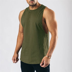 Haute qualité coton hommes débardeur été sans manches vêtements de sport séchage rapide Logo personnalisé impression Style formel avec trou décoration - Product Image 3