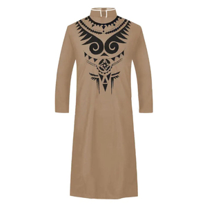 Wholesale Moroccan Embroidery <b>Thobe</b> <b>for</b> <b>Men</b> Custom Design Cotton Jubbah with breathable Button Plus Size Islamic Clothing - Product Image 6