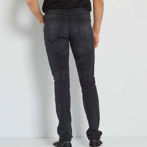 Pantalon en jean avec logo personnalisé de la meilleure qualité OEM Style droit de couleur personnalisée avec motif solide pour les saisons d'été et d'automne - Product Image 4