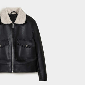 Meilleur prix Veste coupe-vent imperméable en cuir véritable de qualité supérieure pour homme avec logo personnalisé, teinte unie pour l'hiver, toutes tailles disponibles - Product Image 2