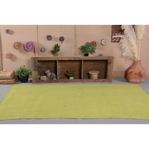 พรมขนแกะตุรกีสไตล์วินเทจแบบ5x9ft พื้นที่ขนาดใหญ่ที่มีลวดลายปะต่อสีเขียวสำหรับโถงทางเดินสี่เหลี่ยมผืนผ้าด้านหลังของวัยรุ่น - Product Image 1