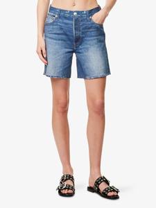 Jorts Personalizados Extra Grandes para Hombre, Rag Bone Miramar Kaia, Casuales, de Cintura Alta, con Botones, de Mezclilla Azul, de Algodón Suave, Estilo Jersey - Product Image 4