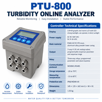 Analyseur de turbidité numérique en ligne PTU800 POM avec capteur RS485 Modbus pour le traitement de l'eau, corps du capteur en acier inoxydable SUS316L, plage de mesure 0,01-4000