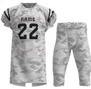 El mejor uniforme de fútbol americano para hombres jóvenes, conjunto de poliéster personalizado, manga corta, diseño transpirable, uso de hombre, ejemplo incluido - Product Image 1