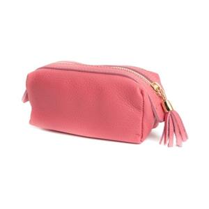 Sac à cosmétiques de grande capacité en cuir PU étui de voyage de luxe de style dame fermeture à glissière Logo motif à la mode étui à maquillage mignon - Product Image 1