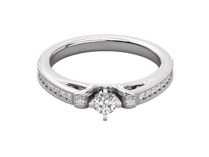 Anillos de Boda para Mujer de Oro Sólido de 14K de Alta Calidad al por Mayor con Diamantes Cultivados en Laboratorio con Engaste Clásico de Garra y Certificado IGI - Product Image 4