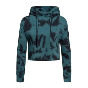 OEM mujeres algodón poliéster blanco Oversize Crop Hoodies Impresión digital personalizada de talla grande Unisex pulóver térmico Sudadera con capucha Mujer - Product Image 1