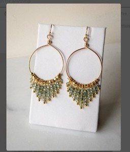 ต่างหูขอบลูกปัดสไตล์โบโฮพื้นเมืองต่างหูลูกปัดขนนกขนนก - Product Image 1