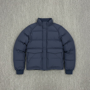 Wholesale Affordable Price Winter Wear Solid Color Plus Size Puffer JacketNo <b>Hood</b> Multiple Front Pockets Cotton <b>Padded</b> <b>Jacket</b> - Product Image 5