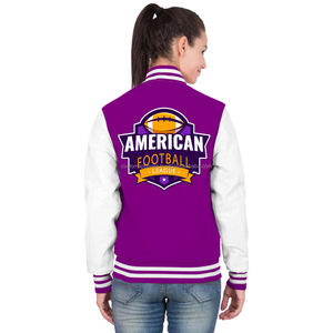 Veste universitaire respirante matelassée personnalisée pour femmes avec broderie et finition teinte en gros - Product Image 4