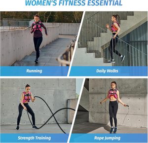 ネオプレン加重ベスト 男女兼用 6lb 8lb/12lb/16lb/20lb/25lb/30lb 反射ストライプ付き ワークアウト 筋力トレーニング ランニング ジョギング - Product Image 2