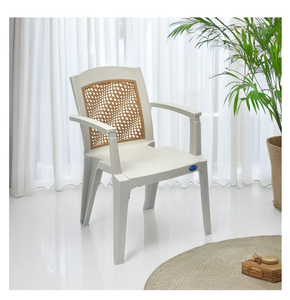 Chaise en plastique moderne et élégante avec support de bras pour le salon, la salle à manger et la cuisine. - Product Image 6