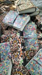 Diarios de cuero hechos a mano personalizados con correas, trapo de algodón con bordes de cubierta, papeles hechos a mano de aspecto antiguo para reventa, patrón de alfabeto - Product Image 5