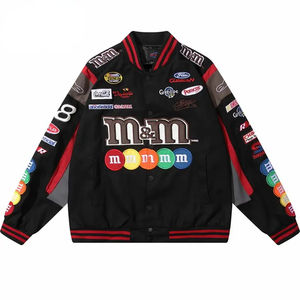 100% coton veste de moto broderie personnalisée logo Patch partout Vintage Nascar course veste unisexe Pakistan - Product Image 1