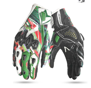 Guantes de Motocicleta Unisex de Cuero Blanco Genuino, Guantes Negros para Carreras, Protección para Motociclismo, Verano, Esquí, Uso Casual - Product Image 2