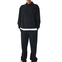 Ensemble de survêtement en molleton épais de qualité supérieure, sweat à capuche oversize et pantalon de jogging, logo personnalisé, unisexe, écologique, vêtements d'hiver, streetwear décontracté