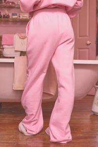 Survêtement décontracté d'hiver brodé long rose pâle et rouge pour femmes - Product Image 6