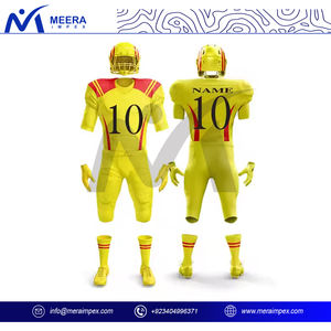 ชุดอเมริกันฟุตบอลระบายอากาศสำหรับผู้ชายโลโก้ชื่อสั้นพิมพ์ซับลิเมชันดีไซน์ล่าสุดสำหรับฝึกซ้อมการแข่งขัน - Product Image 2