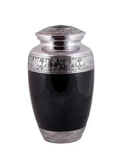Silver Engraved Cremation <b>Urn</b> for Human Ashes Adult Funeral <b>Urn</b> Handcrafted - <b>Large</b> Burial <b>Urn</b> for Human Ashes Pearl Black - Product Image 5